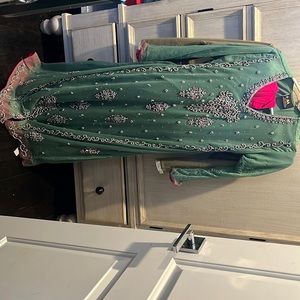 Pakistani long dress with pants and duppta